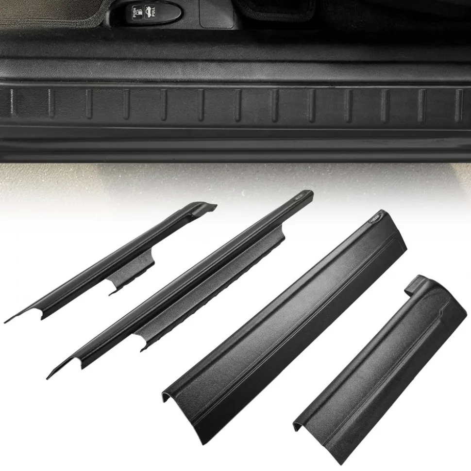 VEVOR Rocker Panel Guard, 4-Piece Set, Compatible with 1999-2006 Chevrolet Silverado Extended Cab, Replacement for 14089 Trail Armor Side Skirts Extension Body Kit, Driver Side, 3M Adhesive, Black