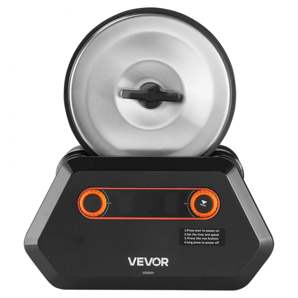 VEVOR Rock Tumbler Kit, 3 lbs Rock Polishing Kit, 4 Speed Settings 9-Day Polishing Timer Stone Polishing Kit, Rock Polisher with Rough Gemstones and Polishing Grits, Rock Polisher for Adults Kids