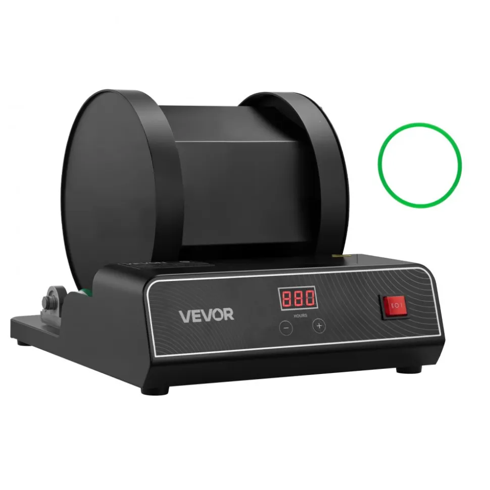 VEVOR Rock Tumbler Kit, 17 lbs Rock Polishing Kit, 2-Speed Stone Polishing Kit with 240-Hour Polishing Timer, Rock Polisher with Belt-Driven Brushless Motor, Rock Polisher for Adults and Kids