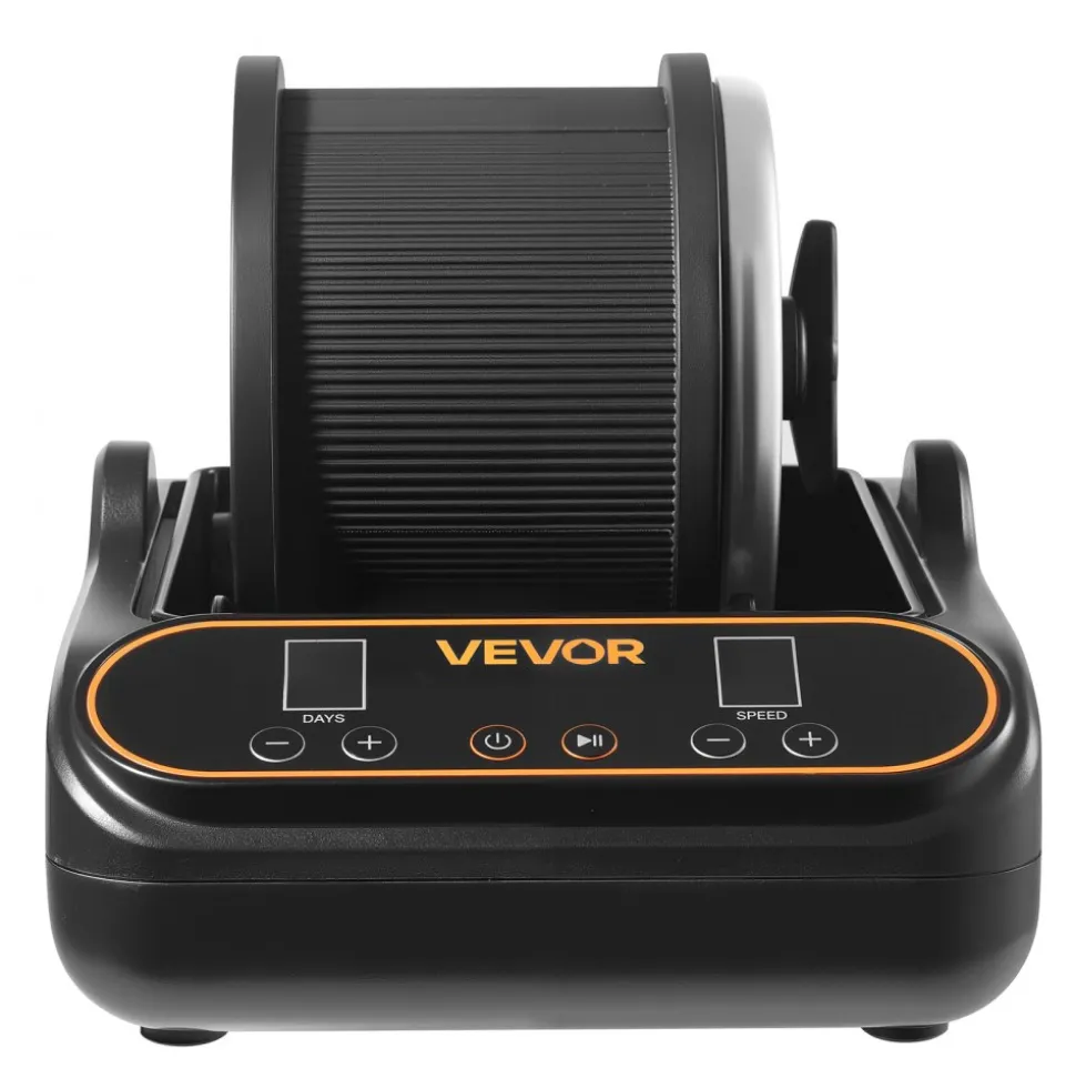 VEVOR Rock Tumbler, 1 lb Rock Polishing Machine, Rocks Tumbling Kit with 4-Speed Adjustment, 1–9 Day Timer, PC Sound Reduction Cover & TPU Drum, Direct Drive Motor Rocks Polishing, Quiet Operation