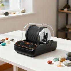 VEVOR Rock Tumbler, 2 lb Rock Polishing Machine, Rocks Tumbling Kit with 4-Speed Adjustment, 1–9 Day Timer, PC Sound Reduction Cover & TPU Drum, Direct Drive Motor Rocks Polishing, Quiet Operation