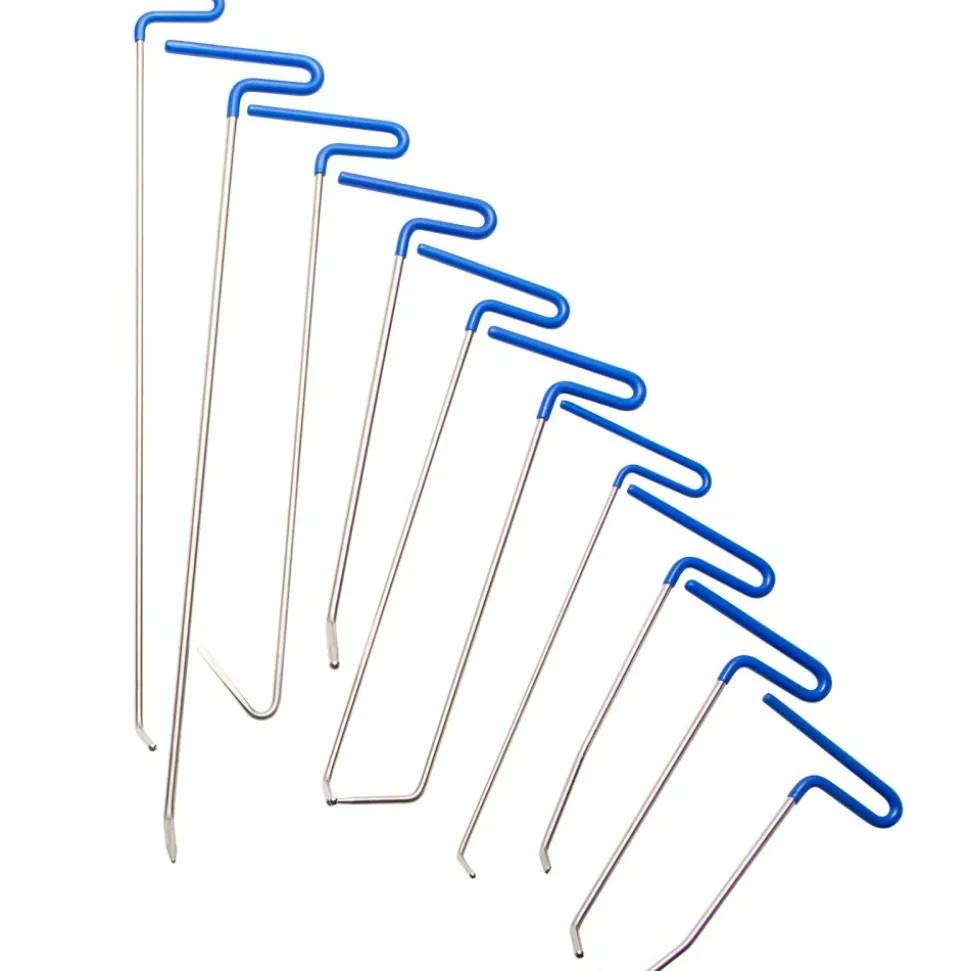 VEVOR Rods Dent Removal Kit, 21 Pcs Paintless Dent Repair Rods, Stainless Steel Dent Rods, Whale Tail Dent Repair Tools, Professional Hail Dent Removal Tool For Minor Dents, Door Dings And Hail Damage