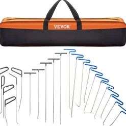 VEVOR Rods Dent Removal Kit, 21 Pcs Paintless Dent Repair Rods, Stainless Steel Dent Rods, Whale Tail Dent Repair Tools, Professional Hail Dent Removal Tool For Minor Dents, Door Dings And Hail Damage