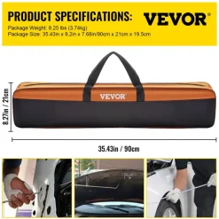 VEVOR Rods Dent Removal Kit, 21 Pcs Paintless Dent Repair Rods, Stainless Steel Dent Rods, Whale Tail Dent Repair Tools, Professional Hail Dent Removal Tool For Minor Dents, Door Dings And Hail Damage