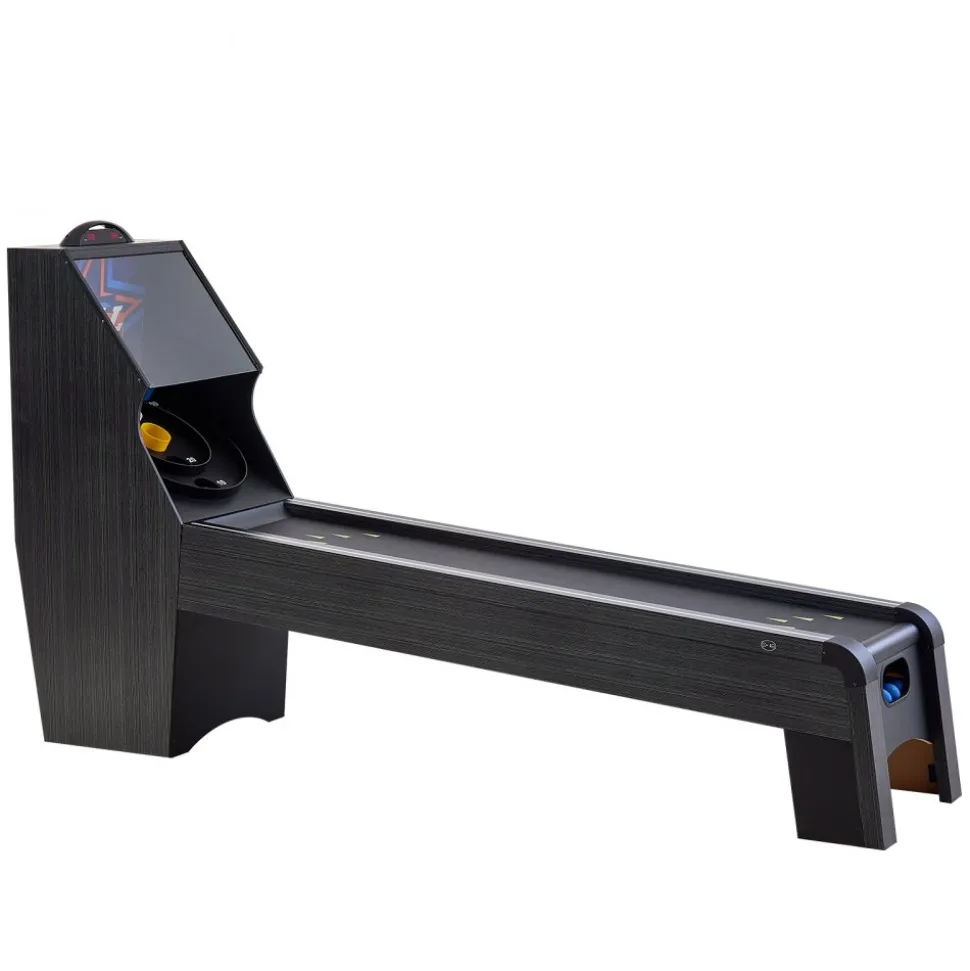 VEVOR 9' Roll and Score Classic Arcade Game Table, with LED Electronic Scorer & Track Lighting, Sound, Automatic Ball Return, Adults Kids Home Recreation Game Room, 4 Balls Included