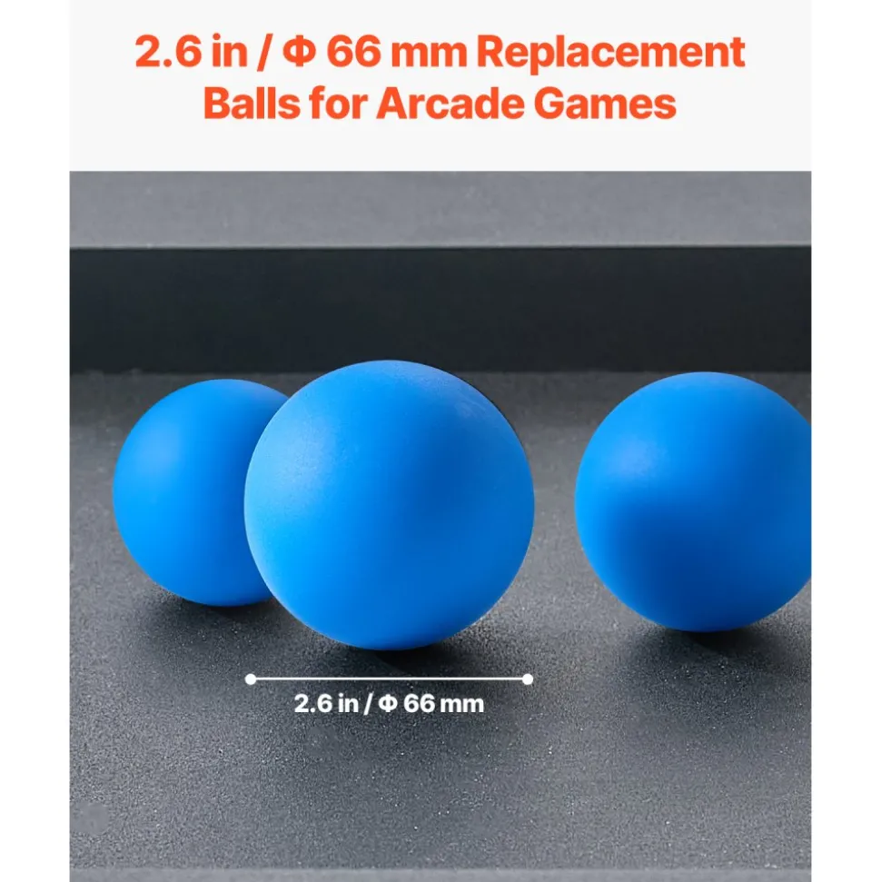 VEVOR Roll and Score Classic Arcade Game Ball, 4-pack Replacement Set, Arcade Accessory for Arcade Tossing Ball Games, Ideal for Adults Kids Family Recreation Game Rooms Outdoor Activities
