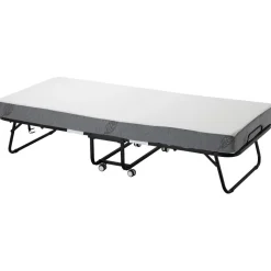 VEVOR Rollaway Bed, 31 in x 75 in Folding Bed with 5 in Mattress, Twin Size Foldable Bed with Sturdy Metal Frame & Memory Foam Mattress, Portable Twin Roll Away Bed with Mattress, for Adults, Guest