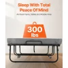 VEVOR Rollaway Bed, 38 in x 75 in Folding Bed with 4 in Mattress, Twin Size Foldable Bed with Sturdy Metal Frame & Memory Foam Mattress, Portable Twin Roll Away Bed with Mattress, for Adults, Guest