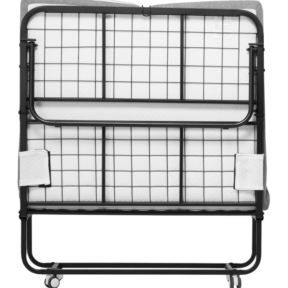VEVOR Rollaway Bed, 38 in x 75 in Folding Bed with 4 in Mattress, Twin Size Foldable Bed with Sturdy Metal Frame & Memory Foam Mattress, Portable Twin Roll Away Bed with Mattress, for Adults, Guest