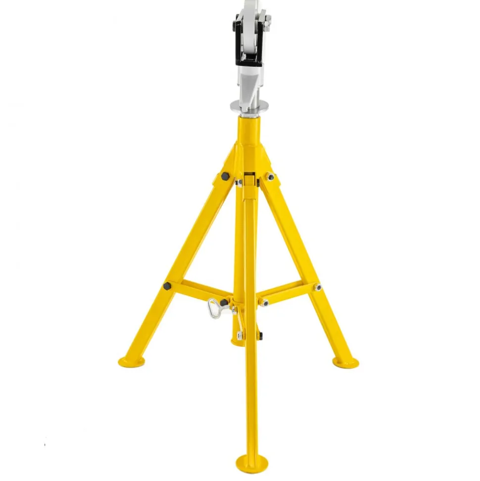 VEVOR Roller Pipe Stand for 1/8 in -12 in Pipes, 2500Lbs Capacity Pipe Stands with Adjustable Height 32"-55", Folding Portable Stand with Roller Head