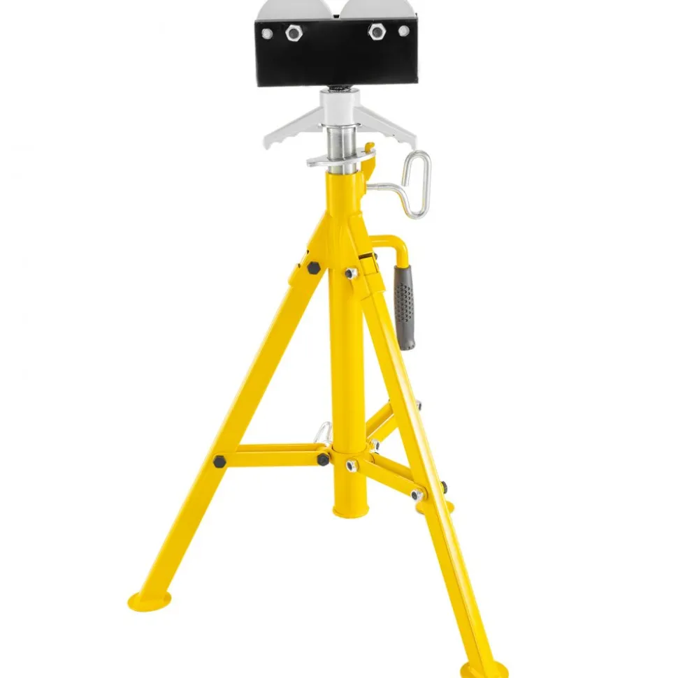 VEVOR Roller Pipe Stand for 1/8 in -12 in Pipes, 2500Lbs Capacity Pipe Stands with Adjustable Height 32"-55", Folding Portable Stand with Roller Head
