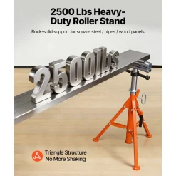 VEVOR Roller Stand, Heavy Duty 2500 LBS Load Capacity, 27.6