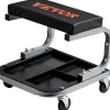 VEVOR Rolling Creeper Garage/Shop Seat, 250 LBS Capacity Padded Rolling Workshop Stool with Tool Tray Storage, Mechanic Stool for Garage, Shop, Auto Repair, Black