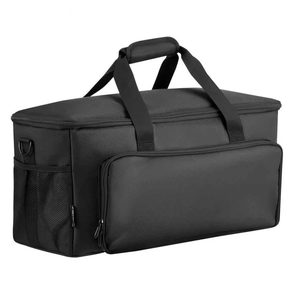 VEVOR Rolling DJ Cable Bag, 1680D, Padded File Gig Bag with Wheels, 6 Detachable Divider, Travel Storage Music Gear Case, for Professional DJ Gear, Musical Instrument and Accessories, Sound Equipment
