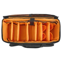 VEVOR Rolling DJ Cable Bag, 1680D, Padded File Gig Bag with Wheels, 6 Detachable Divider, Travel Storage Music Gear Case, for Professional DJ Gear, Musical Instrument and Accessories, Sound Equipment
