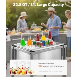 VEVOR Rolling Ice Chest Cooler Cart, 22
