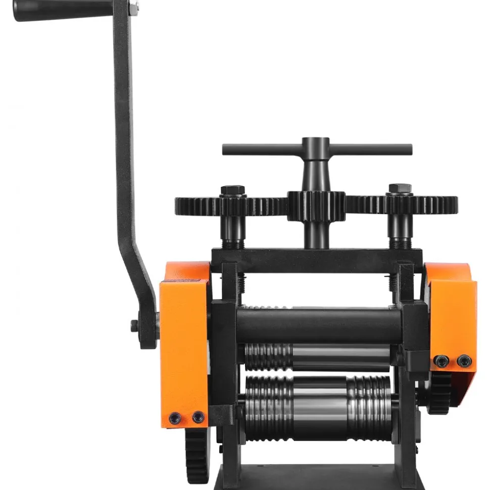 VEVOR Rolling Mill, 1.77"/45 mm Jewelry Rolling Mill Machine, 1: 2.4 Gear Ratio, 3-in-1 Multi-function Rolling Mill, 0-6 mm Press Thickness for Metal Jewelry Making Sheet Square Wire Semicircle