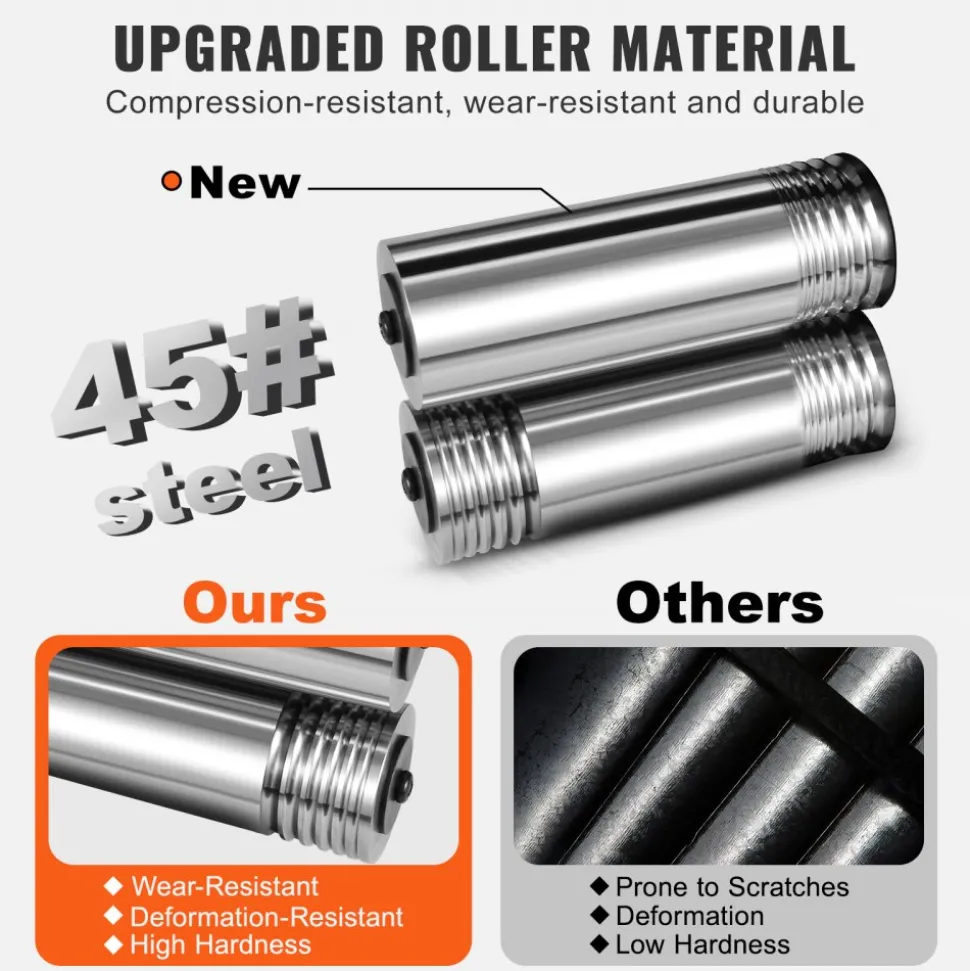 VEVOR Rolling Mill, 1.77"/45 mm Jewelry Rolling Mill Machine, 1: 2.4 Gear Ratio, 3-in-1 Multi-function Rolling Mill, 0-6 mm Press Thickness for Metal Jewelry Making Sheet Square Wire Semicircle