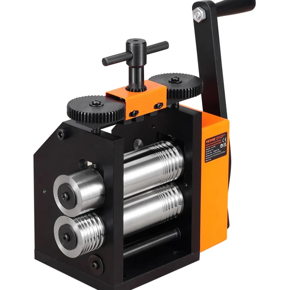VEVOR Rolling Mill, 2.95"/75 mm Jewelry Rolling Mill Machine, 1: 2 Gear Ratio, 3-in-1 Multi-function Rolling Mill, 0.03-6.5mm Press Thickness for Metal Jewelry Making Sheet Square Wire Semicircle