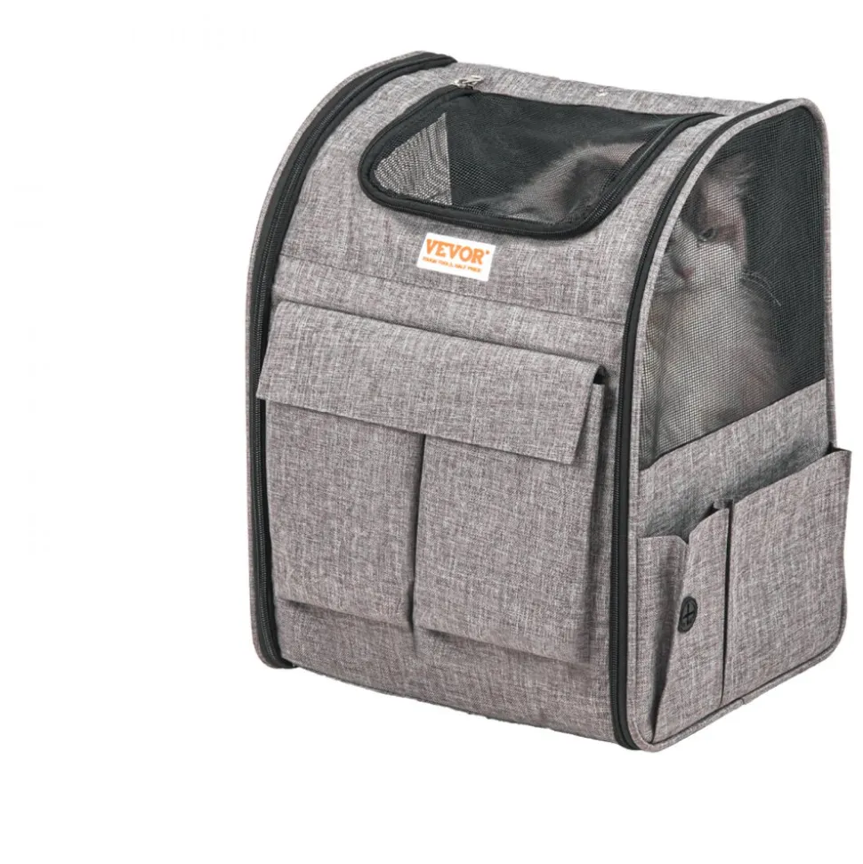 VEVOR Rolling Pet Carrier Backpack with Removable Wheels for Under 18LBS, Large Soft Sided Wheeled Dog Carrier Cat Travel Carrier Airline Approved for Small Dogs and Medium Cats with Upgraded Wheels