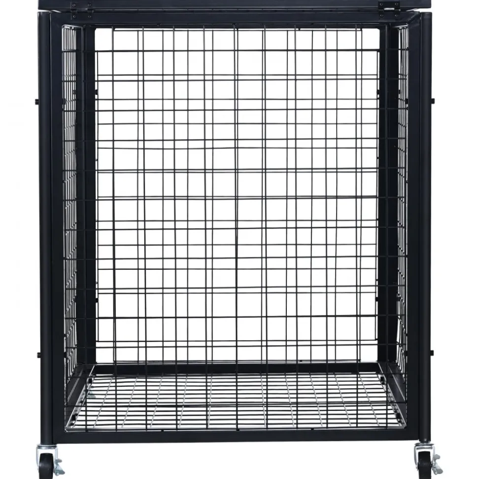 VEVOR Rolling Sports Ball Storage Cart, Basketball Cage with Double Lids, Sport Equipment Holder Organizer for Indoor Outdoor, Steel Storage Rack for Garages, Playgroup, Gym and Schools