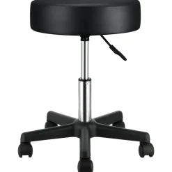 VEVOR Rolling Stools with Wheels, 400 LBS Weight Capacity Adjustable Height Stool with Ultra-Thick Seat Cushion, Swivel Stools Chair for Salon, Bar, Home, Office, Tatoo, Medical, Massage, Black