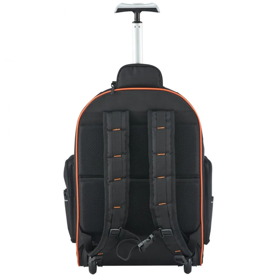 VEVOR Rolling Tool Backpack, 110 lbs Load Capacity, 72 Pockets Heavy Duty Roller Tool Bag on Wheels, Adjustable Telescoping Handle & Stable Base, Toolbag Organizers for Construction, Mechanic