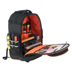VEVOR Rolling Tool Backpack, 110 lbs Load Capacity, 45 Pockets Heavy Duty Roller Tool Bag on Wheels, Adjustable Telescoping Handle & Stable Base, Toolbag Organizers for Construction, Mechanic