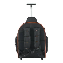 VEVOR Rolling Tool Backpack, 110 lbs Load Capacity, 45 Pockets Heavy Duty Roller Tool Bag on Wheels, Adjustable Telescoping Handle & Stable Base, Toolbag Organizers for Construction, Mechanic
