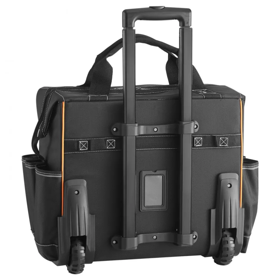 VEVOR Rolling Tool Bag, 110 lbs Load Capacity, 25 Pockets Heavy Duty Roller Tool Bag with Adjustable Telescoping Handle & Stable Base, Toolbag Organizers with Wheels for Electrician, Construction