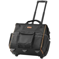 VEVOR Rolling Tool Bag, 110 lbs Load Capacity, 25 Pockets Heavy Duty Roller Tool Bag with Adjustable Telescoping Handle & Stable Base, Toolbag Organizers with Wheels for Electrician, Construction