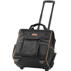 VEVOR Rolling Tool Bag, 110 lbs Load Capacity, 25 Pockets Heavy Duty Roller Tool Bag on Wheels, Adjustable Telescoping Handle & Stable Base, Toolbag Organizers with Wheels for Construction, Mechanic