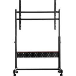 VEVOR Rolling TV Stand, Mobile TV Cart for 55-100 Inch Screens, Height Adjustable Portable Monitor Stand with Tray, Holds up to 205 lbs for Living Room, Bedroom, Office, Outdoor Max VESA 800 x 600 mm