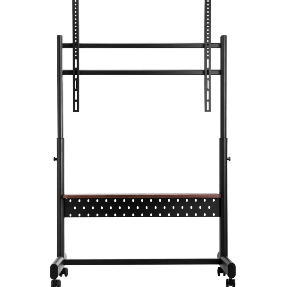 VEVOR Rolling TV Stand, Mobile TV Cart for 55-100 Inch Screens, Height Adjustable Portable Monitor Stand with Tray, Holds up to 205 lbs for Living Room, Bedroom, Office, Outdoor Max VESA 800 x 600 mm