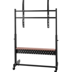 VEVOR Rolling TV Stand, Mobile TV Cart for 55-100 Inch Screens, Height Adjustable Portable Monitor Stand with Tray, Holds up to 205 lbs for Living Room, Bedroom, Office, Outdoor Max VESA 800 x 600 mm