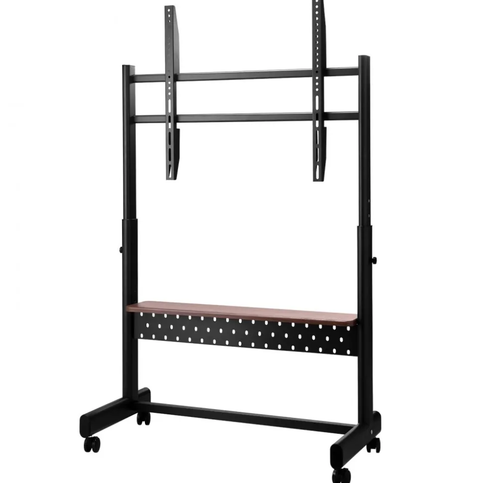 VEVOR Rolling TV Stand, Mobile TV Cart for 55-100 Inch Screens, Height Adjustable Portable Monitor Stand with Tray, Holds up to 205 lbs for Living Room, Bedroom, Office, Outdoor Max VESA 800 x 600 mm