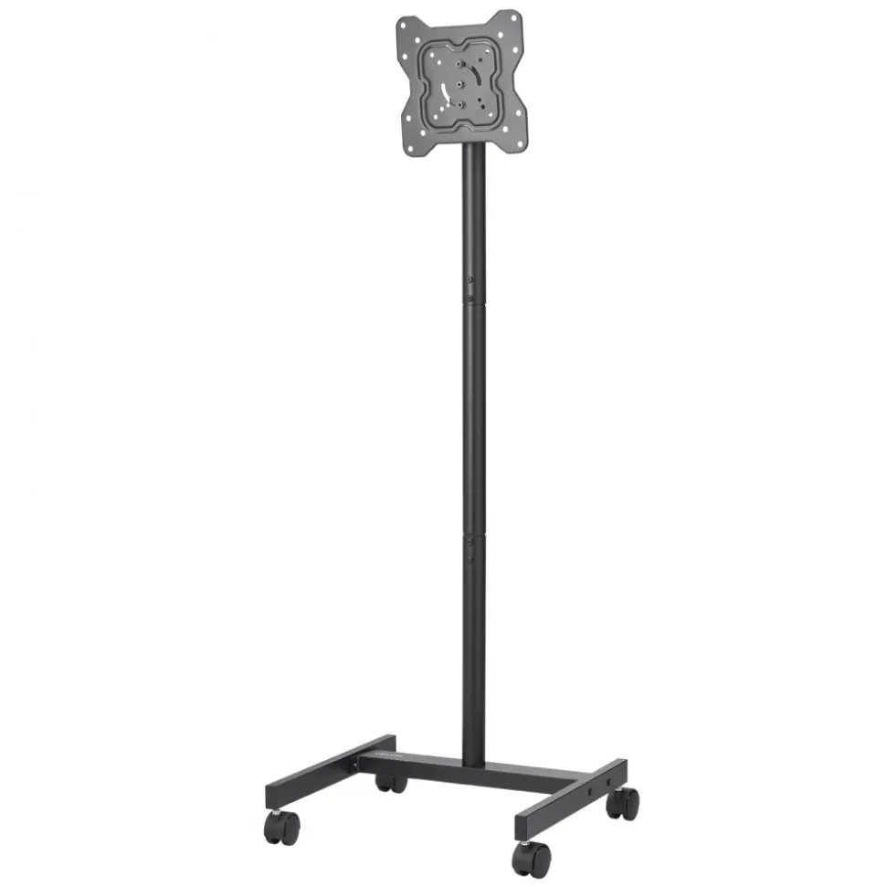VEVOR Rolling TV Stand, Mobile TV Cart for 17-55 Inch Screens, Portrait to Landscape, Portable TV Stand with Wheels Holds up to 44 lbs for Living Room, Bedroom, Office, Outdoor, Max VESA 200x200mm