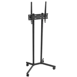 VEVOR Rolling TV Stand, Mobile TV Cart for 32-65 Inch Screens, Height Adjustable, Portable Monitor Stand with Wheels Holds up to 88 lbs for Living Room, Bedroom, Office, Outdoor, Max VESA 400x400mm