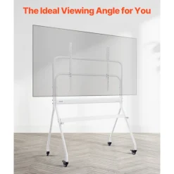 VEVOR Rolling TV Stand, Mobile TV Cart for 35-100 Inch LED/LCD/OLED Flat/Curved TVs, Portable Monitor Stand with Wheels Hold up to 198 lbs for Living Room, Bedroom, Office, Outdoor, Max VESA 800x600mm