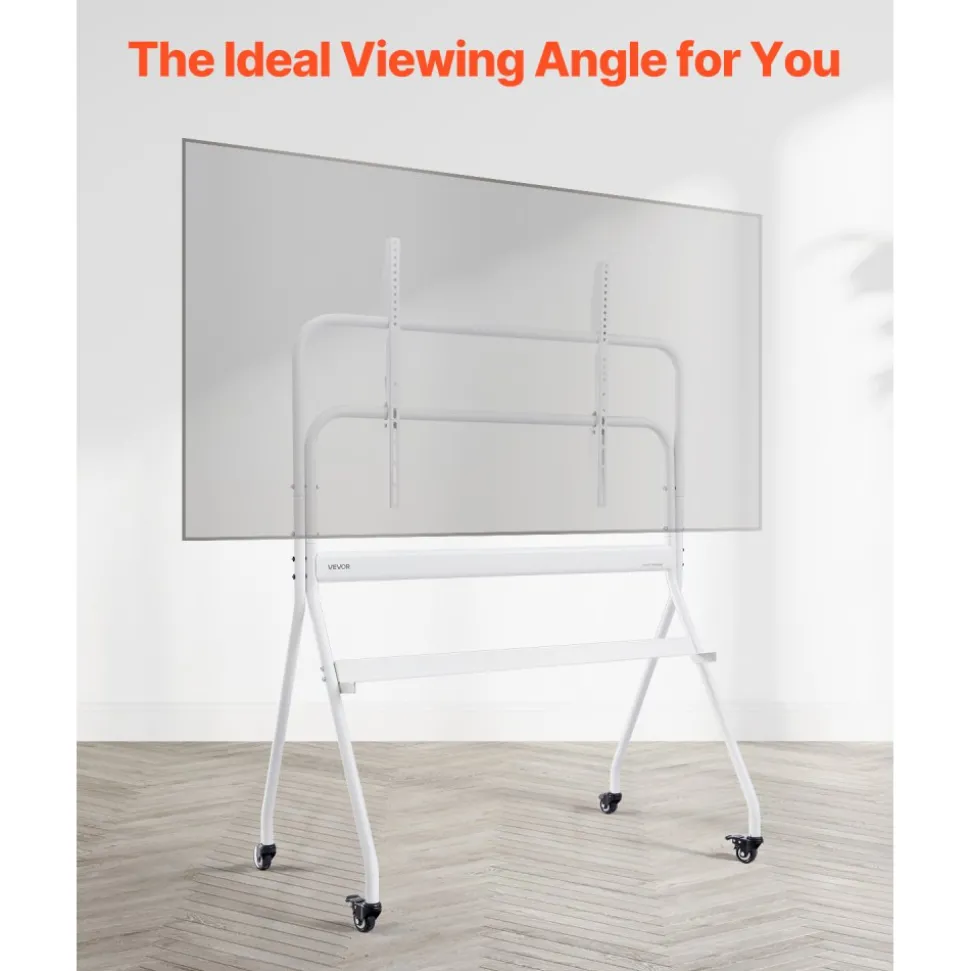 VEVOR Rolling TV Stand, Mobile TV Cart for 35-100 Inch LED/LCD/OLED Flat/Curved TVs, Portable Monitor Stand with Wheels Hold up to 198 lbs for Living Room, Bedroom, Office, Outdoor, Max VESA 800x600mm