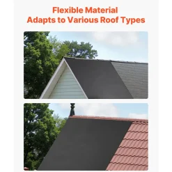VEVOR Roll Roofing, 30 x 40 ft, 45 mil EPDM Rubber Roofing, Long Lifespan & Weather-resistant, Withstands Harsh Temperatures, Flexible & Easy Installation, Roof Underlayment for RVs, Roofs, Ponds