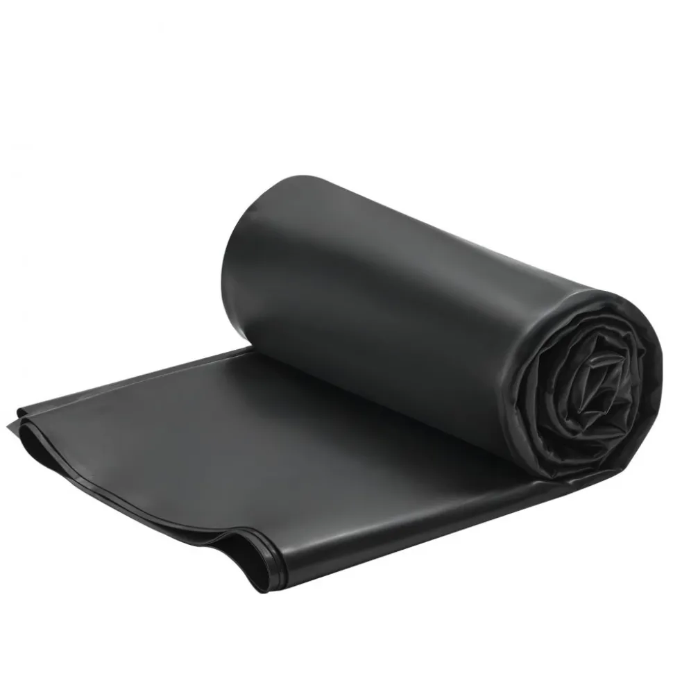 VEVOR Roll Roofing, 15 x 25 ft, 45 mil EPDM Rubber Roofing, Long Lifespan & Weather-resistant, Withstands Harsh Temperatures, Flexible & Easy Installation, Roof Underlayment for RVs, Roofs, Ponds