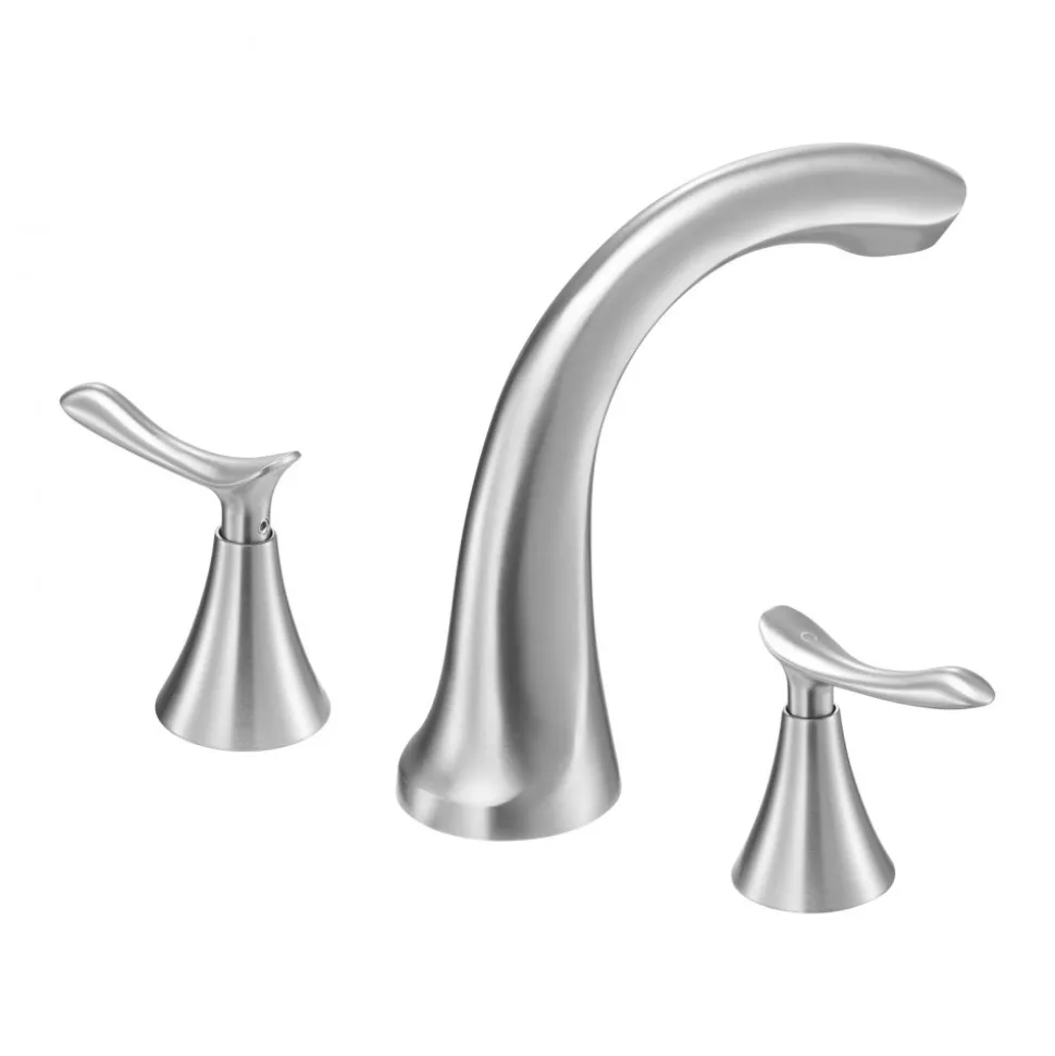 VEVOR Roman Tub Faucet, 3 Hole Waterfall Bathtub Faucet, Bath Tubs Faucets Set with 2 Handles, Roman Tub Faucets Deck Mount for Pet Washing, Baby Care, Adult Bathing, Silver, Right-Angle Tub Faucet