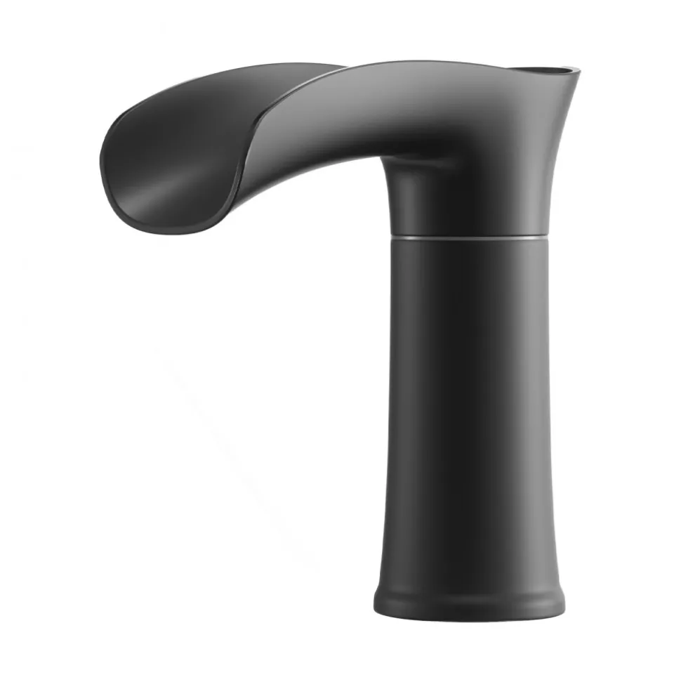 VEVOR Roman Tub Faucet, 3 Hole Waterfall Bathtub Faucet, Zinc Alloy Bath Tubs Faucets Set with 2 Handles, Deck Mount Bath Tub Faucets Set for Pet Washing, Baby Care, Adult Bathing, Matte Black