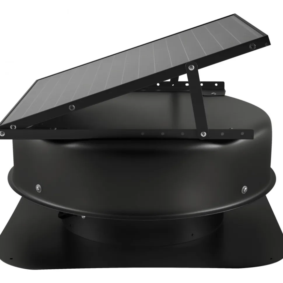 VEVOR Roof Attic Exhaust Fan, 50W Smart Solar Roof Ventilation Fan with Thermostat, Remote Control, 3000 CFM Airflow Built-in Smoke Sensor with Auto Stop for Cooling and Dehumidification