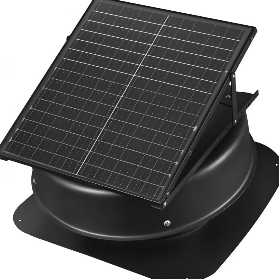 VEVOR Roof Attic Exhaust Fan, 50W Smart Solar Roof Ventilation Fan with Thermostat, Remote Control, 3000 CFM Airflow Built-in Smoke Sensor with Auto Stop for Cooling and Dehumidification