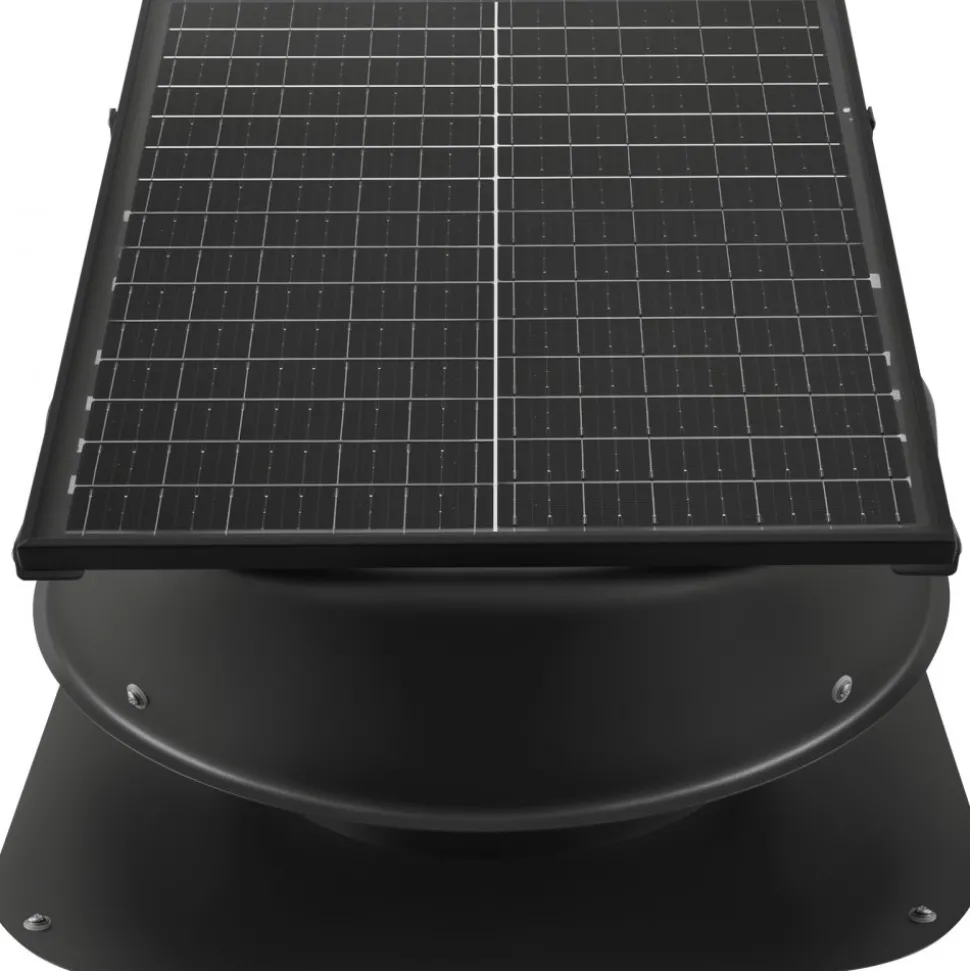 VEVOR Roof Attic Exhaust Fan, 50W Smart Solar Roof Ventilation Fan with Thermostat, Remote Control, 3000 CFM Airflow Built-in Smoke Sensor with Auto Stop for Cooling and Dehumidification