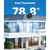 VEVOR Roof Attic Exhaust Fan, 35W Smart Solar Roof Ventilation Fan Auto Temperature Control, 2400 CFM Airflow Built-in Brushless DC Motor for Cooling and Dehumidification, No Remote