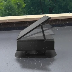 VEVOR Roof Attic Exhaust Fan, 35W Smart Solar Roof Ventilation Fan Auto Temperature Control, 2400 CFM Airflow Built-in Brushless DC Motor for Cooling and Dehumidification, No Remote