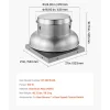 VEVOR Roof Exhaust Fan, Attic Vent Fan with High-Power Motor, 24.8inch Fan Base Heavy-Duty Aluminum Alloy, Speed Control Adjustable Airflow 4000/5000CFM, Compact for Garage,Kitchen,Bathroom,Silver